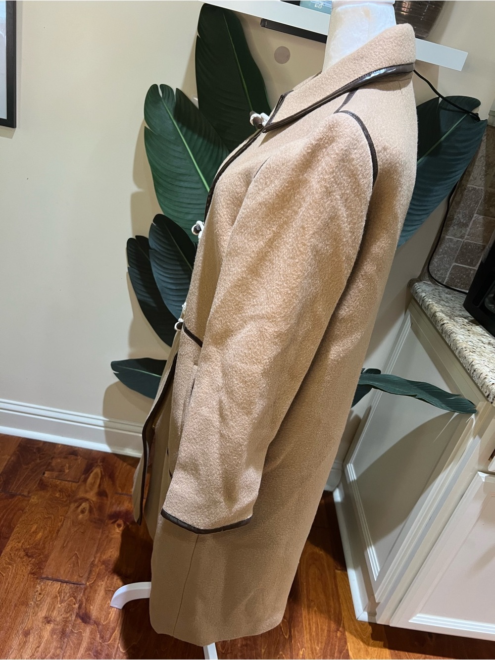 J. Crew Camel Wool/Cashmere Toggle Coat in Italian Wool with Dark Trim 10 - Picture 3 of 9